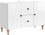 vidaXL Cabinet TV Alb foarte lucios 89 x 34, 5 x 60 cm Lemn prelucrat GartenMobel Dekor (894199) Comoda