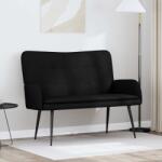 vidaXL Canapea cu 2 locuri Negru 115 x 61 x 87 cm tesatura GartenMobel Dekor (42028904) Canapea