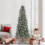 vidaXL Brad de Craciun artificial Verde 210 cm PVC si Plastic si Otel GartenMobel Dekor (3395834)