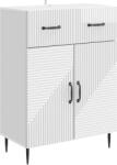 vidaXL Bufet Alb foarte lucios 66 x 34, 5 x 89, 5 cm Lemn prelucrat GartenMobel Dekor (894869) Comoda