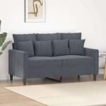 vidaXL Canapea cu 2 locuri, gri închis, 120 cm, catifea GartenMobel Dekor (359294) Canapea