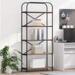 vidaXL Raft pentru carti stejar artizanal 80 x 30 x 183 cm GartenMobel Dekor (879838) Biblioteca
