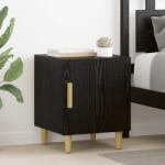 vidaXL Noptiera stejar negru 40x40x50 cm din lemn compozit, stil modern (880605)