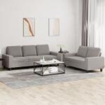 vidaXL Set de canapele, 2 piese, gri taupe, material GartenMobel Dekor (3201905) Canapea