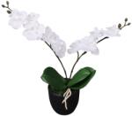 vidaXL Planta artificiala orhidee cu ghiveci, 30 cm, alb GartenMobel Dekor (244420)