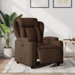 vidaXL Fotoliu rabatabil electric, maro, material textil GartenMobel Dekor (3204462)