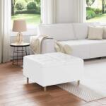 vidaXL Scaun cu buton cu perna Alb 80 x 80 x 45 cm Piele artificiala GartenMobel Dekor (876847)