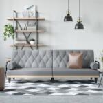 vidaXL Canapea extensibila cu cotiere, gri deschis, textil GartenMobel Dekor (351937) Canapea