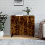 vidaXL Dulap, stejar fumuriu, 90x34x80 cm, lemn compozit GartenMobel Dekor (828137) Comoda