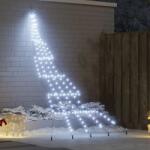 vidaXL Brad de Craciun LED cu 168 LED Alb rece 511 cm Metal GartenMobel Dekor (42018742)
