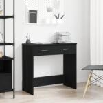 vidaXL Birou cu sertar Stejar Negru 80 x 40 x 75 cm Lemn compozit GartenMobel Dekor (862480)