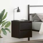 vidaXL Noptiera montata pe perete Stejar negru 38x34x40 cm GartenMobel Dekor (861249)