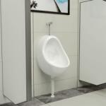 vidaXL Pisoar de perete cu supapa pentru spalare, alb, ceramica GartenMobel Dekor (143990)
