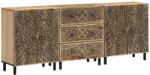 vidaXL Dulapuri laterale, 3 buc. , 60x33x75 cm, lemn masiv de mango GartenMobel Dekor (3206306) Comoda
