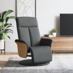 vidaXL Fotoliu rabatabil cu suport de picioare, gri închis, textil GartenMobel Dekor (356522)