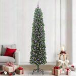 vidaXL Brad de Craciun artificial Verde 240 cm PVC si otel si plastic GartenMobel Dekor (3394975)