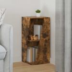 vidaXL Raft lateral Stejar fumuriu 33 x 32 x 70, 5 cm Lemn compozit GartenMobel Dekor (892412) Biblioteca