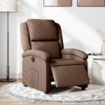 vidaXL Fotoliu rabatabil electric, maro, material textil GartenMobel Dekor (3204144)