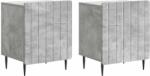 vidaXL Set 2 noptiere dormitor gri beton, 43 x 34, 5 x 52 cm, stil modern (894342)