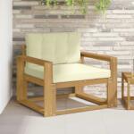 vidaXL Canapea Medie pentru Exterior Poliester Alb GartenMobel Dekor (3439014) Canapea