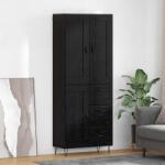 vidaXL Bufet cu sertar Stejar Negru 69, 5 x 34 x 180 cm Lemn compozit GartenMobel Dekor (3416133) Comoda