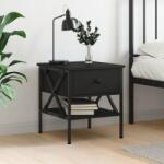 vidaXL Noptiera, negru, 40x42x45 cm, lemn compozit GartenMobel Dekor (825953)