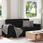 vidaXL Canapea cu 2 locuri, neagra, 180x78x84 cm, material textil GartenMobel Dekor (4104982) Canapea
