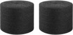 vidaXL Franghie din iuta 2 pcs 2 Negru 100% jute Tossa GartenMobel Dekor (42011597)