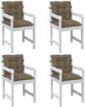 vidaXL Perne scaun cu spatar mic 4 buc. melanj taupe 100x50x7cm textil GartenMobel Dekor (4002404)