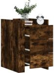 vidaXL Noptiera, stejar fumuriu, 45x50x65 cm, lemn prelucrat GartenMobel Dekor (848308)