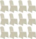 vidaXL Huse elastice pentru scaun, 12 buc. , crem GartenMobel Dekor (279092)