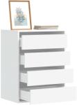 vidaXL Dulap colt cu sertare alb 60x41x76 cm lemn prelucrat GartenMobel Dekor (852870) Comoda