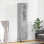 vidaXL Dulap înalt, gri beton, 34, 5x34x180 cm, lemn prelucrat GartenMobel Dekor (3199181) Comoda