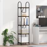 vidaXL Raft pentru carti Stejar afumat 40 x 30 x 183 cm Lemn compozit GartenMobel Dekor (879925) Biblioteca