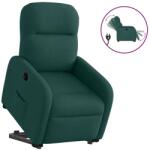 vidaXL Fotoliu electric rabatabil cu ridicare, verde închis, textil GartenMobel Dekor (3302998)