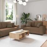 vidaXL Set de canapele cu perne, 2 piese, maro, textil GartenMobel Dekor (3324735) Canapea