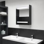 vidaXL Dulap de baie cu oglinda si LED, negru stralucitor, 50x14x60 cm GartenMobel Dekor (326481)
