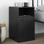 vidaXL Noptiera, negru, 34, 5x39x62 cm, otel GartenMobel Dekor (841763)