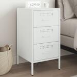 vidaXL Noptiera, alb, 36x39x68 cm, otel laminat la rece GartenMobel Dekor (843088)