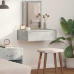 vidaXL Masa de Machiaj cu sertar Gri 60 x 40 x 70 cm Lemn compozit GartenMobel Dekor (865193)