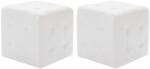 vidaXL Taburet, 2 buc. , alb, 30x30x30 cm, piele ecologica GartenMobel Dekor (278389)
