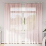 vidaXL Perdele Voile cu buzunare pentru bare 2 buc Roz deschis GartenMobel Dekor (4102189)