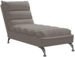 vidaXL Sezlong cu perne, gri taupe, material textil GartenMobel Dekor (379472)