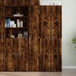 vidaXL Dulap înalt, stejar fumuriu, 30x42, 5x185 cm, lemn prelucrat GartenMobel Dekor (3281396) Comoda