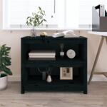 vidaXL Biblioteca, negru, 80x35x68 cm, lemn masiv de pin GartenMobel Dekor (821678) Biblioteca