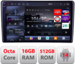 Edotec Navigatie auto universala 2DIN QLED 2K, 8 nuclee, 16GB RAM, 512GB (KIT-2din-2+EDT-E809-2K)