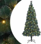 vidaXL Brad de Craciun artificial pre-iluminat Verde 180 cm PET GartenMobel Dekor (3396162)