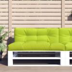 vidaXL Perna de paleti, verde aprins, 120x40x12 cm, material textil GartenMobel Dekor (360634)