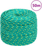 vidaXL Franghie de barca, verde, 8 mm, 50 m, polipropilena GartenMobel Dekor (152714)