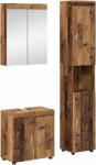 vidaXL Set de mobilier pentru baie TULUM 3 pcs Lemn vechi GartenMobel Dekor (3398042)